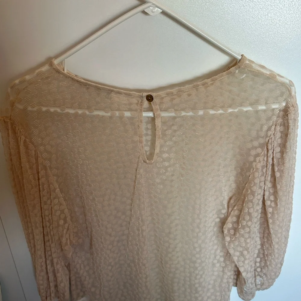 Saints and Hearts Polka Dot Cream Blouse - Picture 3 of 4